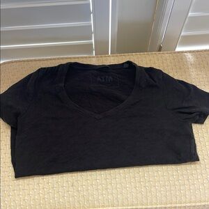 ATM Black V-Neck T-Shirt size medium